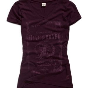 Timeout Burgundy Red Hive & Honey Tee Top